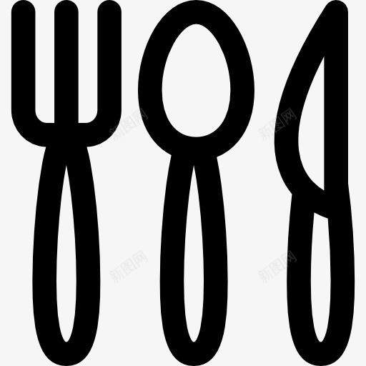 餐具图标png_新图网 https://ixintu.com 五金 刀 勺子 叉 器皿 工具 露营 食品和餐厅 餐具
