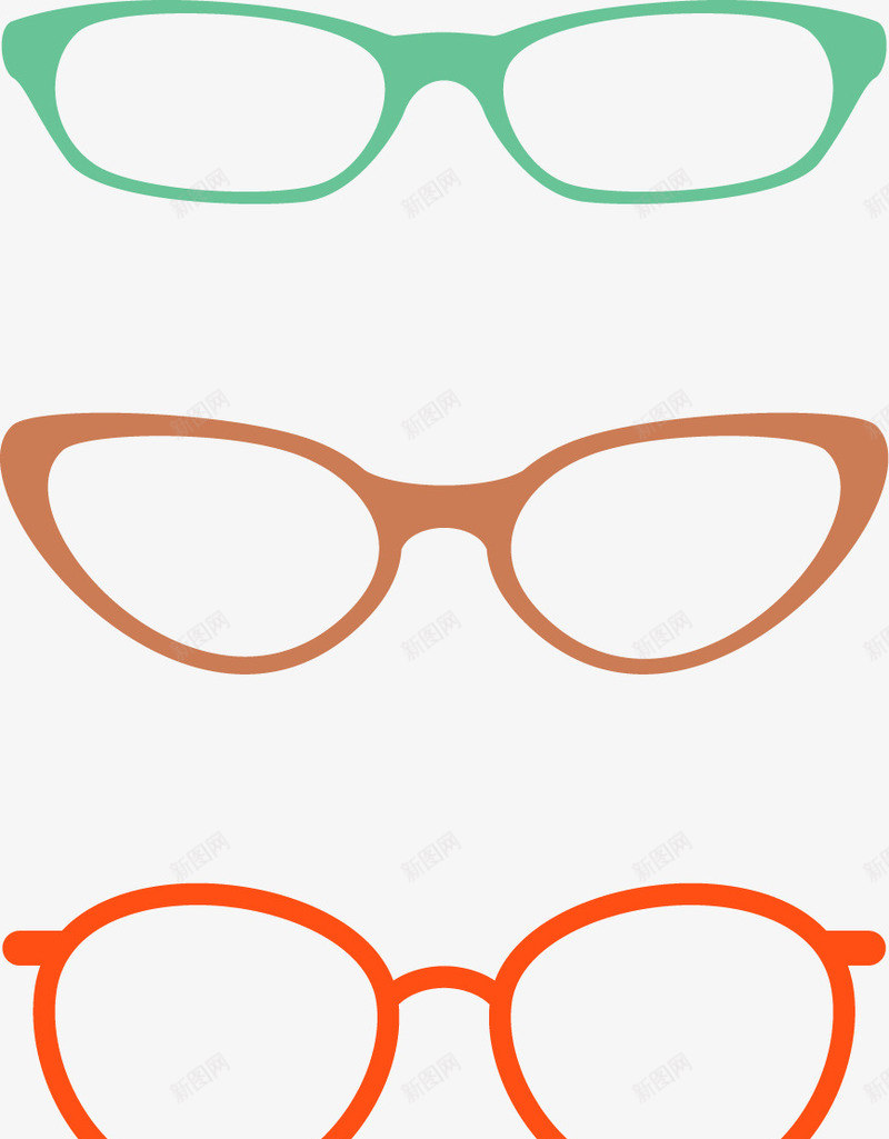 眼眶矢量图ai免抠素材_新图网 https://ixintu.com 免费png 插图 眼眶 眼镜 素材 配饰 矢量图