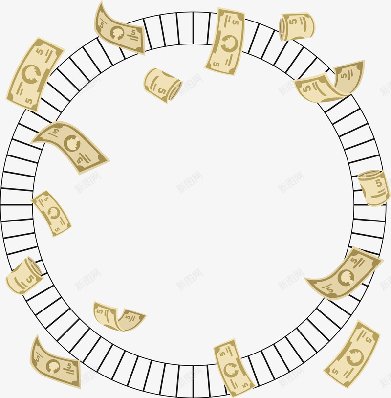 圆形纸币边框png免抠素材_新图网 https://ixintu.com 圆形纸币矢量 圆形纸币边框 圆形纸币边框矢量图 矢量圆形纸币边框