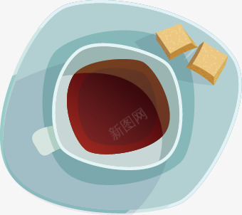 咖啡杯糖块标贴png免抠素材_新图网 https://ixintu.com 咖啡杯 糖块