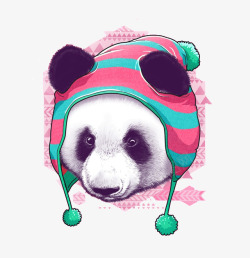 创意熊猫插画素材