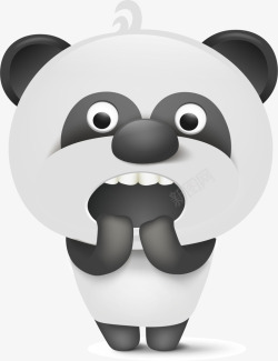 可爱黑白熊猫素材