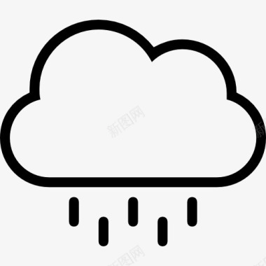 雨云中风天气符号图标图标