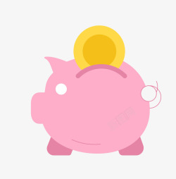 硬币罐手绘卡通小猪猪存钱罐高清图片