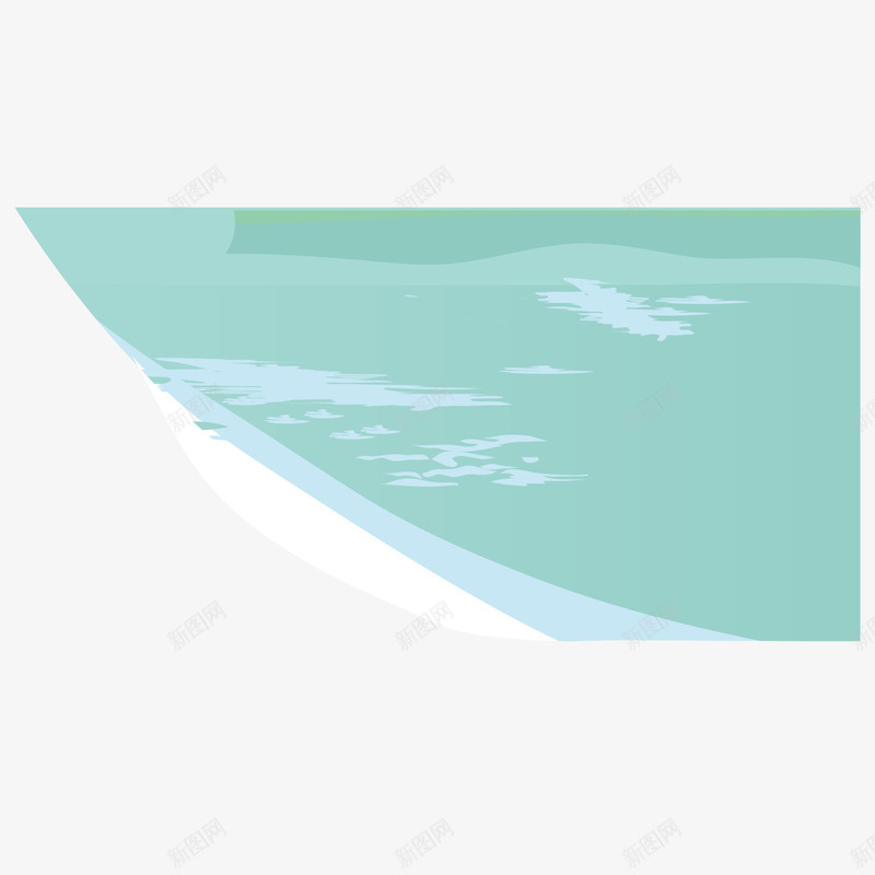 手绘蓝色大海沙滩图案矢量图ai免抠素材_新图网 https://ixintu.com 图案 大海 手绘 沙滩 蓝色 矢量图
