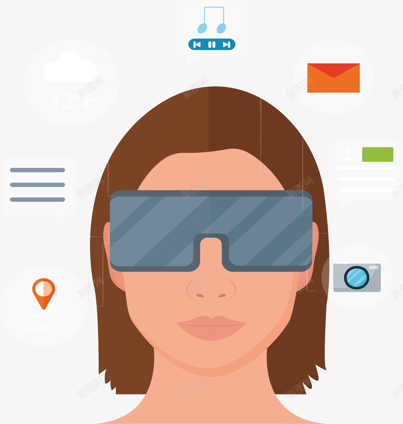 头戴式虚拟现实眼镜矢量图ai免抠素材_新图网 https://ixintu.com VR VR世界 体验科技 矢量png 矢量图 虚拟体验 虚拟现实 高科技