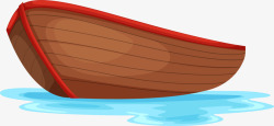 海上木船世界海洋日棕色木船高清图片