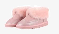 粉色雪地靴粉色低帮雪地靴高清图片