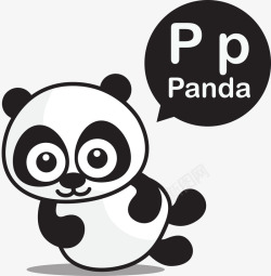 大熊猫科卡通熊猫矢量图高清图片