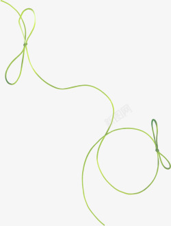 绿色打结漂亮绳子素材