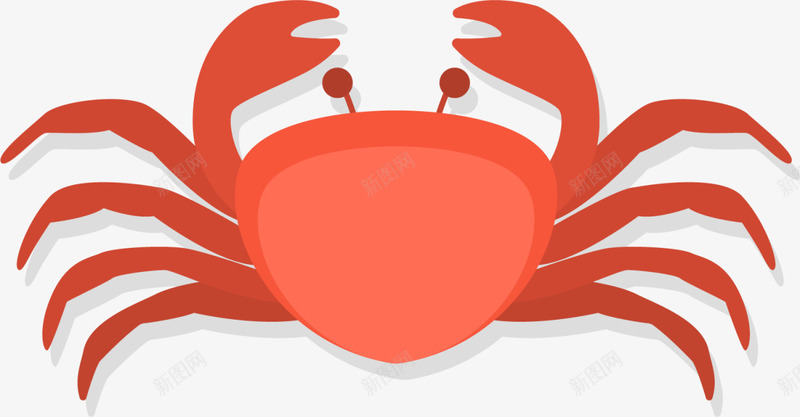 红色可爱卡通螃蟹png免抠素材_新图网 https://ixintu.com 6月8号 世界海洋日 卡通螃蟹 大海 海蟹 红色螃蟹 自然