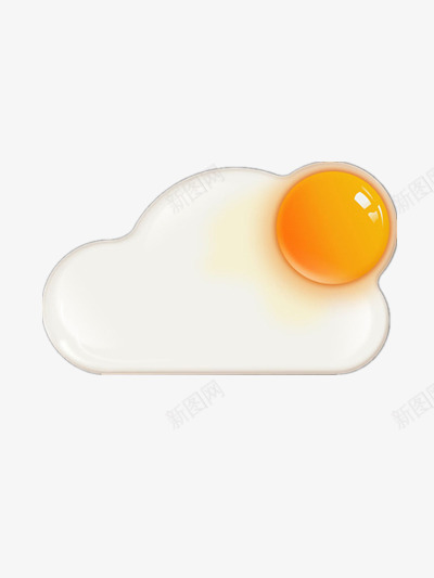 创意鸡蛋天气图标png_新图网 https://ixintu.com 创意设计 图标 鸡蛋 黄色