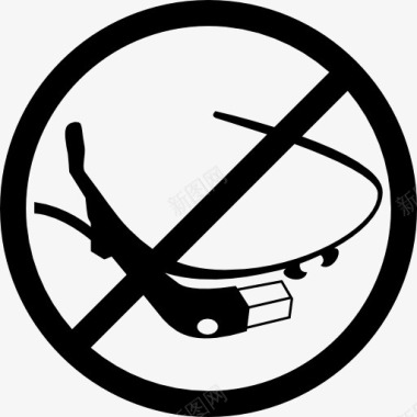 谷歌眼镜工具禁令标志图标图标