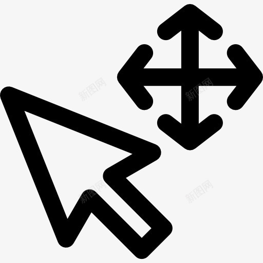 移动箭头图标png_新图网 https://ixintu.com 光标 方位 方向 箭头 运动 鼠标