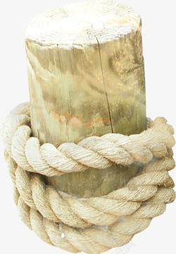绳子拴着木桩素材