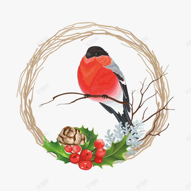 绘画鸟壁画图png免抠素材_新图网 https://ixintu.com 壁画 小鸟 画图 绘画