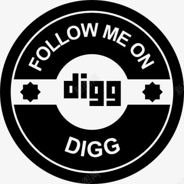 请在Digg社会徽章图标图标