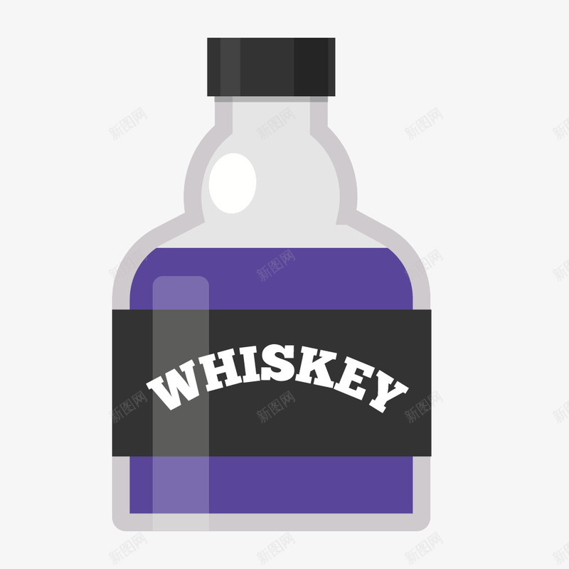 紫色玻璃质感酒瓶png免抠素材_新图网 https://ixintu.com 玻璃 紫色 质感 酒瓶