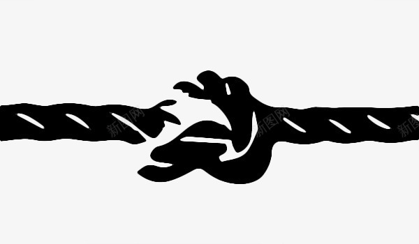 黑色手绘绳结png免抠素材_新图网 https://ixintu.com 扁平 手提绳子 手绘 手绘绳结 线条 绳子 黑色绳结