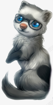 戴眼镜的猫咪素材