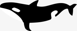 褐色鲸鱼黑色大海游动鲸鱼图标高清图片
