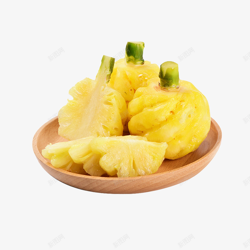 一碟干净的水果png免抠素材_新图网 https://ixintu.com 水果 水果设计 热带水果 菠萝 菠萝设计 进口水果 食品设计 食材