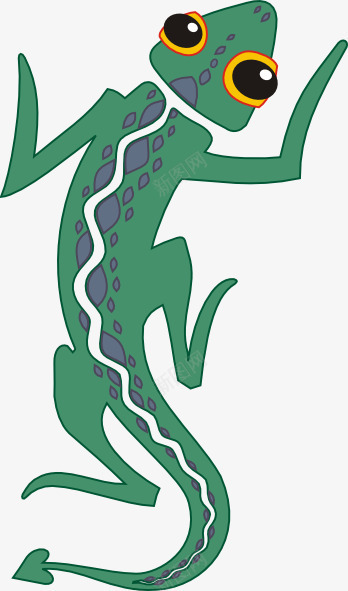 绿色蜥蜴png免抠素材_新图网 https://ixintu.com 创意动物 动物 动物造型 卡通动物 珍稀动物 绿色蜥蜴 蜥蜴