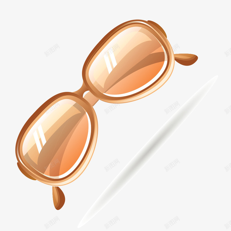 棕色太阳镜png免抠素材_新图网 https://ixintu.com png图形 png装饰 卡通 太阳镜 眼镜 装饰