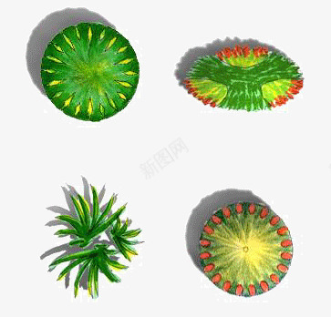 园林png免抠素材_新图网 https://ixintu.com 园林 植物 绿化 鸟瞰图素材