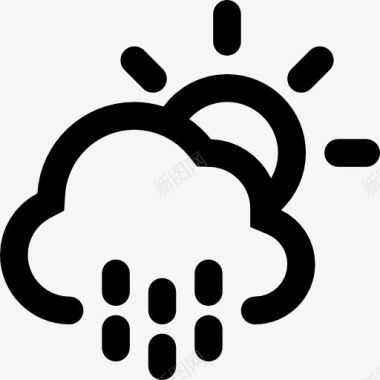 下雨天天气符号图标图标