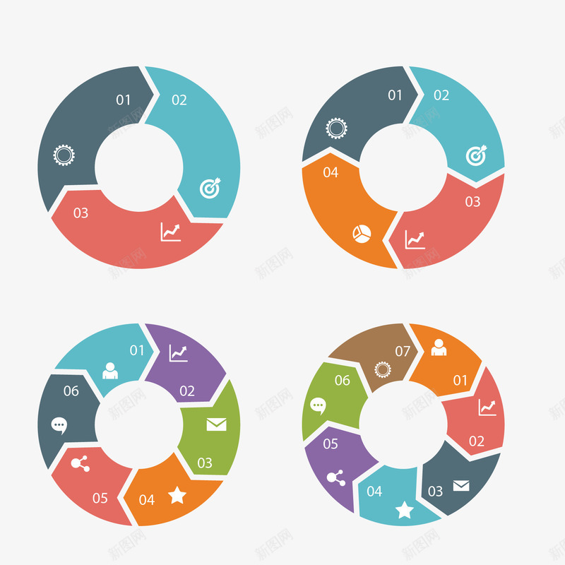 手绘环形图png免抠素材_新图网 https://ixintu.com PPT 手绘 环形图