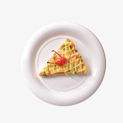创意平盘装着三明治的盘子高清图片