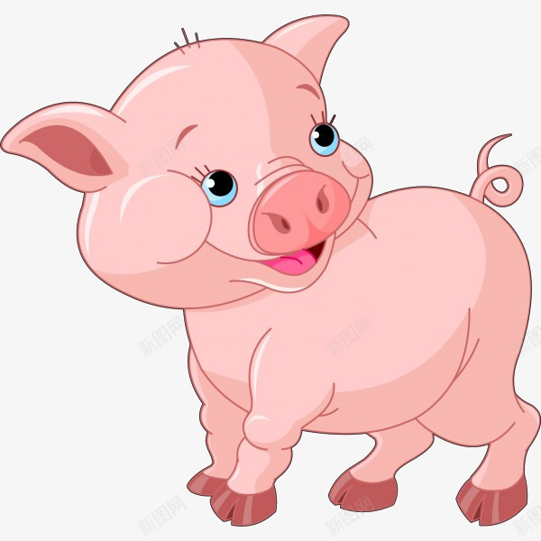 粉红小猪png免抠素材_新图网 https://ixintu.com 可爱的猪 小猪 猪 粉红