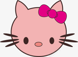 粉色可爱卡通猫咪素材