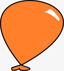 橘色的卡通气球素材