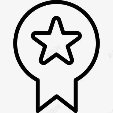 星徽标志的轮廓图标图标