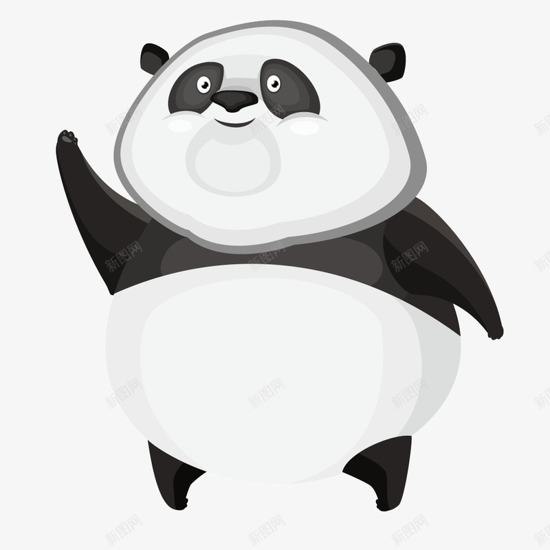 卡通大肚子大熊猫png免抠素材_新图网 https://ixintu.com 卡通大熊猫 大肚子大熊猫 矢量卡通大熊猫 矢量大熊猫