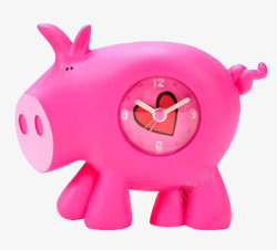 粉色小猪闹钟素材