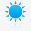天气太阳超级单蓝图标图标