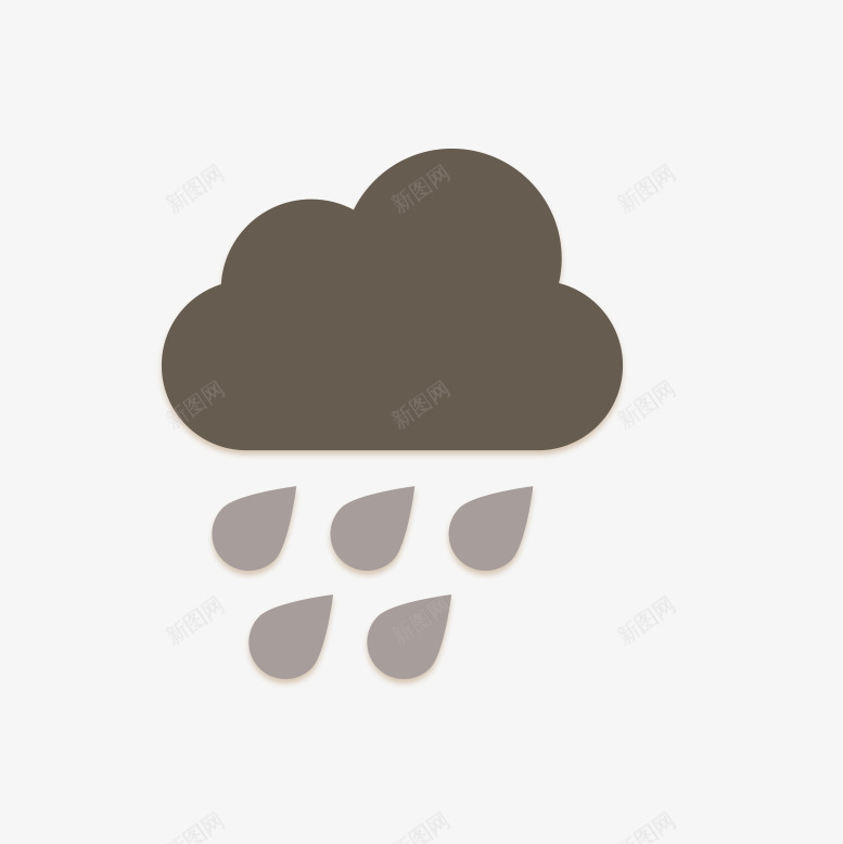 下雨标志图标png_新图网 https://ixintu.com 下雨 云 大雨 大雨标志 天气 有雨 标志 雨 黑云