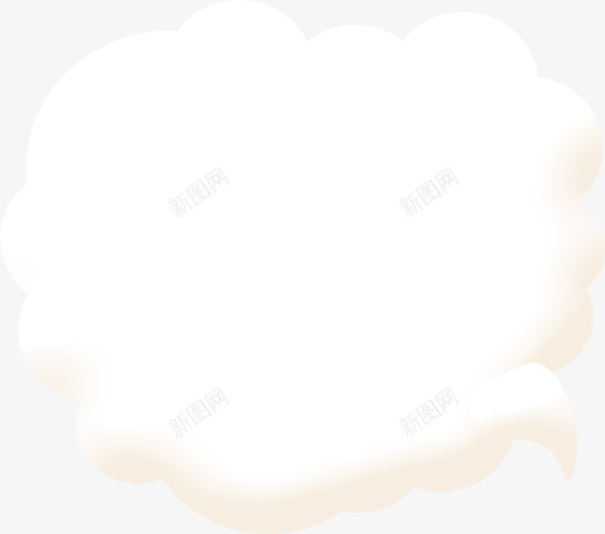 云png免抠素材_新图网 https://ixintu.com 对话框 文本框 文案底版 白色的云