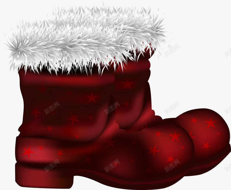 红色简约圣诞鞋子png免抠素材_新图网 https://ixintu.com 圣诞节 星星棉鞋 简约鞋子 红色鞋子 装饰图案 雪地靴