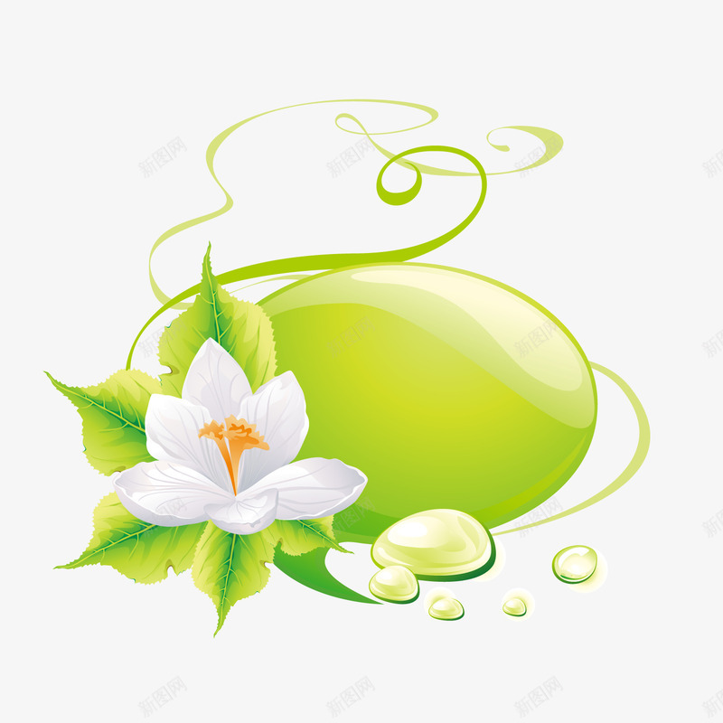 世界环境日绿色标签png免抠素材_新图网 https://ixintu.com 卡通植物 文案背景 环保装饰 环境日 白色花朵 绿色标签