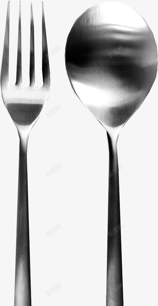 灰色勺子叉子png免抠素材_新图网 https://ixintu.com 勺子 叉子 汤勺 灰色勺子 灰色叉子 餐具
