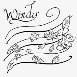WINDY天气多风的SketchyWeathericons图标高清图片
