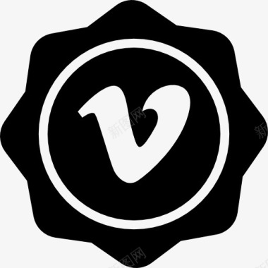 Vimeo标志社会徽章图标图标