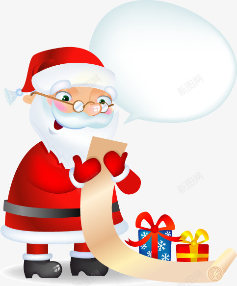 圣诞老人眼镜信纸png免抠素材_新图网 https://ixintu.com 信纸 圣诞 眼镜 老人