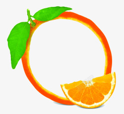 橘子边框创意橘子皮高清图片