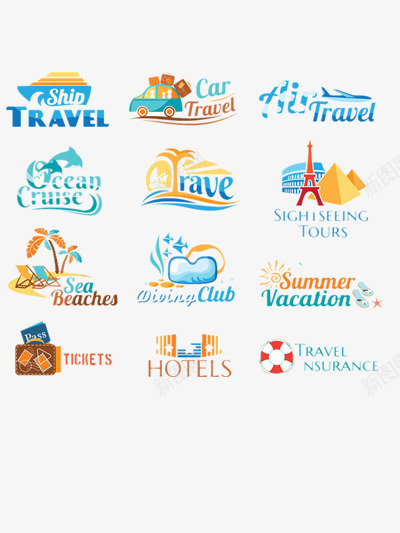 旅游图标png_新图网 https://ixintu.com 世界旅游日 旅游宣传图 旅游标签 旅行 游玩