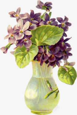 古典怀旧花瓶插花素材